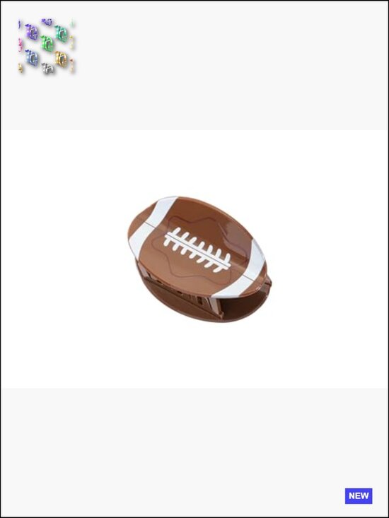 Game Day Football Hair Claw Clips Set of 4 Acrylic Clips for Medium Hair Sports main image 6